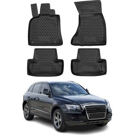 OMAC 3D Tapis de Sol Compatible avec Audi Q5 8RB 2008-2017 Caoutchouc TPE Noir 4Pcs