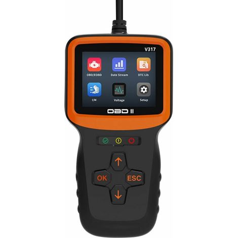 Outil de diagnostic de voiture OBD II Scanner de code automatique Lecteur de code de défaut de moteur pour tous les véhicules OBD II - Le noir Testeur (1/5)