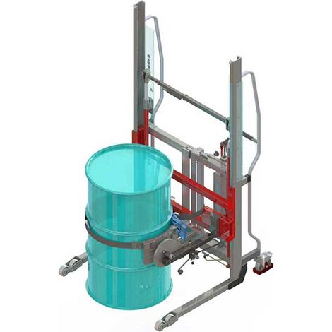 Impilatore di ritorno per fusti metallici da 310 a 600 - Sollevamento massimo 1400 mm - Carico massimo 120 kg - manutenzione fusti - Industria - 8290000002