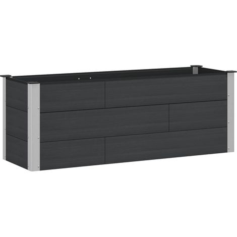 Maison Exclusive - Jardinière surélevée Noir 150 x 50 x 54 cm (1/5)