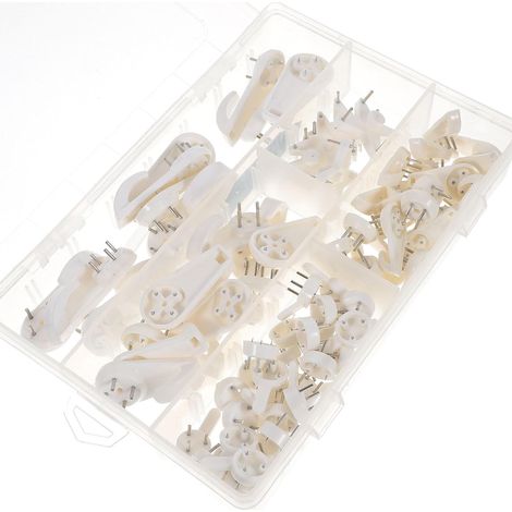 Bilderaufhänge Set transparente Kunststoff Wandhaken (1/5)