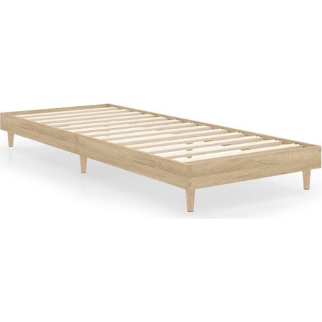 Cadre de lit chêne sonoma 75x190 bois d'ingénierie (1/5)