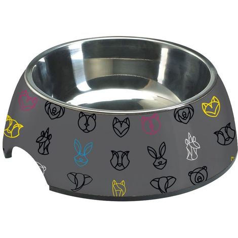 Set 6 pezzi Ciotola Melamina Geometrical 400ml.: Set 6 pezzi Ciotola in Melamina modello Geometrical per cani e gatti