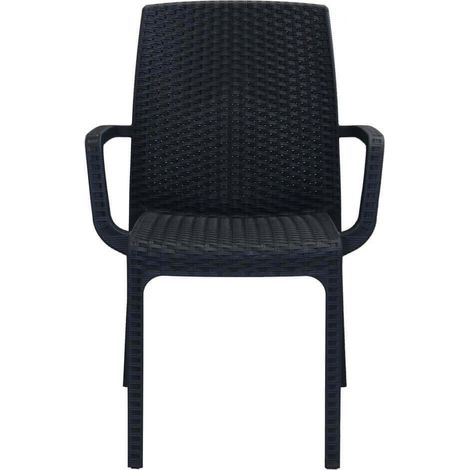 ALMA - poltrona da giardino impilabile in wicker stampato (1/4)