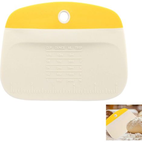 1 Pièces Corne Pâtisserie et Grattoir à Pâte Plastique,Coupe-Pâte Racloir Spatule Multifonction pour Pain,Pâtisserie,Crêpes,Chocolat,Ustensiles de Cuisine(15x10.5) (1/5)
