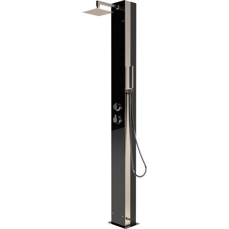 Eichenwald Modell 70 Solar Garten Glasdusche Kuba Schwarz (1/4)
