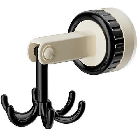 Crochet pliable rotatif à 360 degrés, porte-ustensiles de cuisine noir-- (1/5)