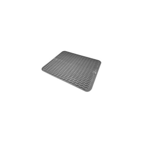 Tapis Egouttoir Vaisselle Silicone, 40 cm x 30 cm Tapis Absorbant Vaisselle Cuisine, Tapis de Sechage Vaisselle pour Évier de Cuisine, Résistant À la Chaleur et Antidérapant (Gris Foncé) (1/5)