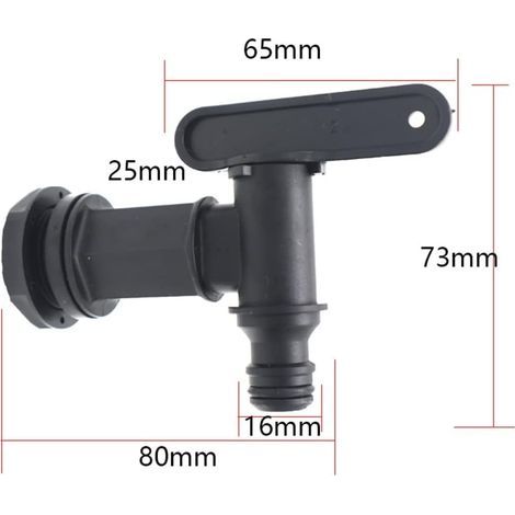 Repuestos para barril de agua IBC, grifo de fondo, barril de lluvia, tanque de agua, grifo de 3/4 pulg., barril de agua de jardín, tanque de agua, boquilla, válvula (1/5)