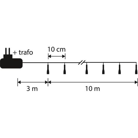 Luca Lighting Lumières de sapin de Noël Brun foncé H3xl0.5xL1000cm (1/3)