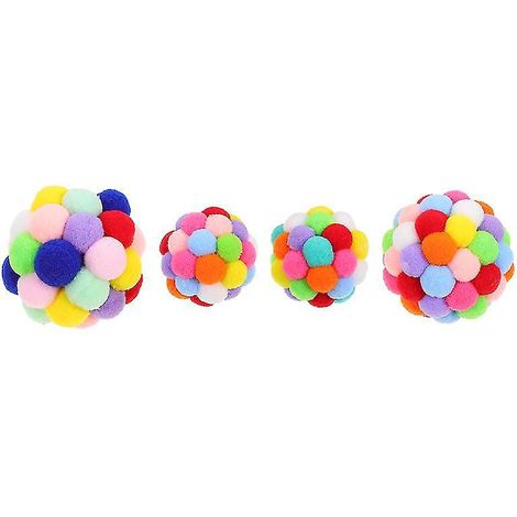 4er-Pack Plüschball-Katzenspielzeug