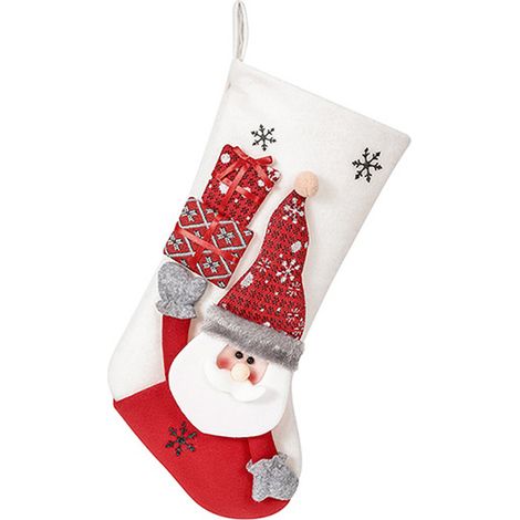 Calcetín Navideño - Para Niñas Y Niños - Decoración De Árbol De Navidad Y Repisa De Chimenea - 1 Unidad (1/5)