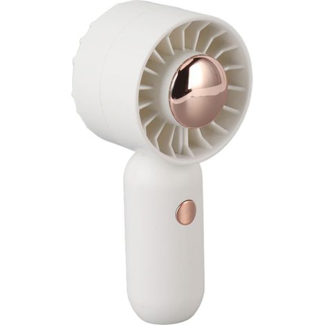 Ventilateur de poche portable rechargeable USB, idéal pour les étudiants (blanc). (1/5)