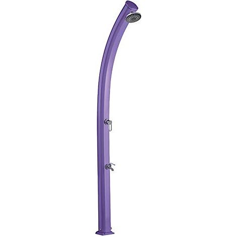 Formidra – Douche solaire Jolly 25L – Réservoir 25L – Hauteur 233 cm – Résistante aux UV – Installation rapide – Rince-pieds inclus