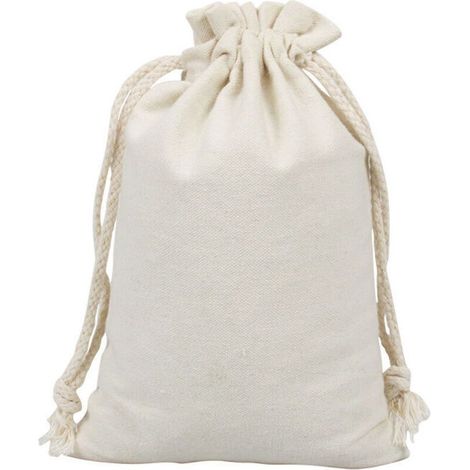 Pochon Tissu - Coton Naturel - 13 x 18 cm - Fermeture Cordon - Pour Bijoux Cosmétiques Câbles - Réutilisable - Lot de 20 (1/3)