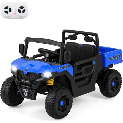 Costway – Voiture électrique enfant 24V avec benne basculante – Télécommande 2,4G – 2 places – Lumières LED et musique – Démarrage progressif 3-8 ans