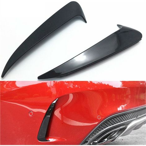 8x Alerón trasero tipo cola de pato para parachoques trasero, cubierta de ventilación para W205 C43 C63 AMG de 4 puertas 2015-2021 (1/2)