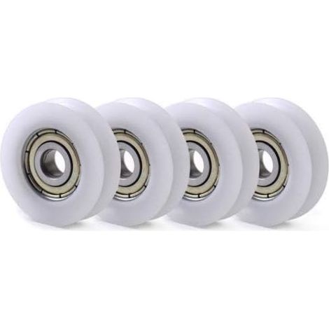 10-teilige U-förmige Nylon-Führungsrollen mit integriertem 608-Kugellager (6x30x10 mm)