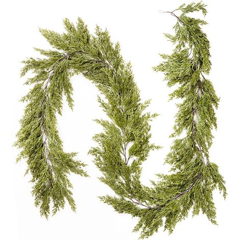 Guirlande De Noël En Cèdre Artificiel - 183 Cm - Pour Cheminée Intérieur Extérieur - 1 Pièce (1/5)