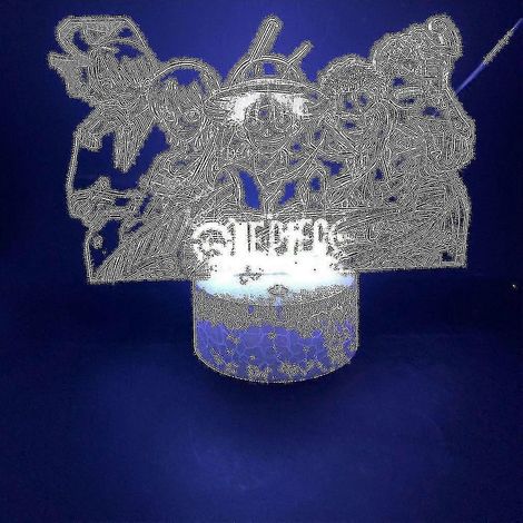Lampe de chevet LED 3D One Piece Luffy, couleur C...