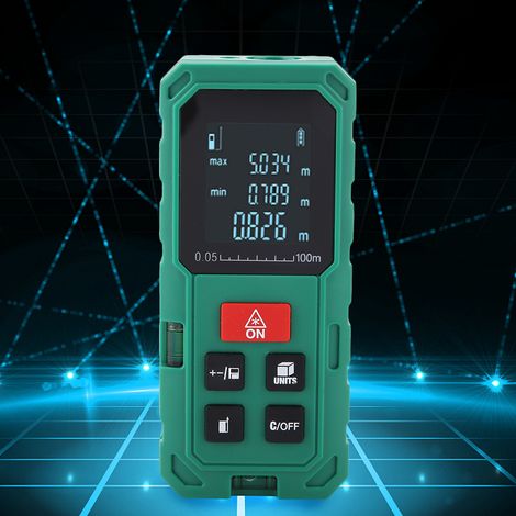 Télémètre Laser Numérique Portatif Mesure Distance (S100) - Ruban Mesureur Laser pour Bricolage (1/5)