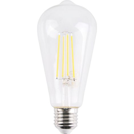 Ampoule LED à filament ST64 E27 7,5 W 4000 K 1055 lm Platine clair 316455 Polux (1/3)