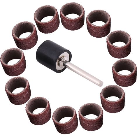 Drum Sanding Sandpaper Bands Sleeves Mandrel Woodworking Craft Polishing Kit (80)