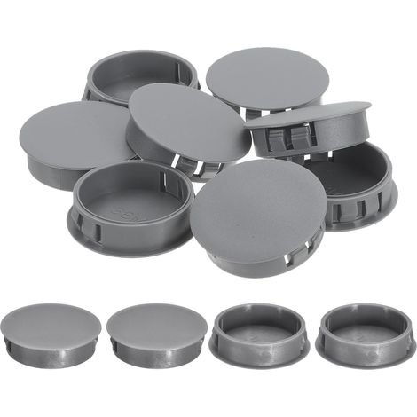12Pcs Bouchon de Trou en Nylon, 37.5-38mm Diamètre de Trou Bouchon d'étanchéité Rond Souple et Flexible de Verrouillage Bouchons en Caoutchouc pour Bouteille, Tuyaux, Cuisine, Gris (1/5)