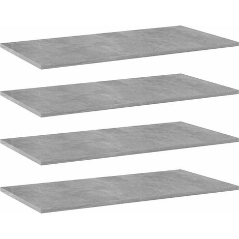 Ripiani per Libreria 4pz Grigio Cemento 80x40x1,5cm Multistrato vidaXL