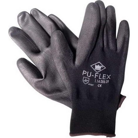 Gants Pu-Flex noir taille 9 -XL-