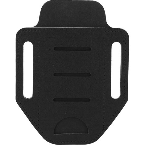 Étui en cuir pour outil multifonction EDC, poche unique, support ceinture pour lampe torche et camping, noir (1/5)