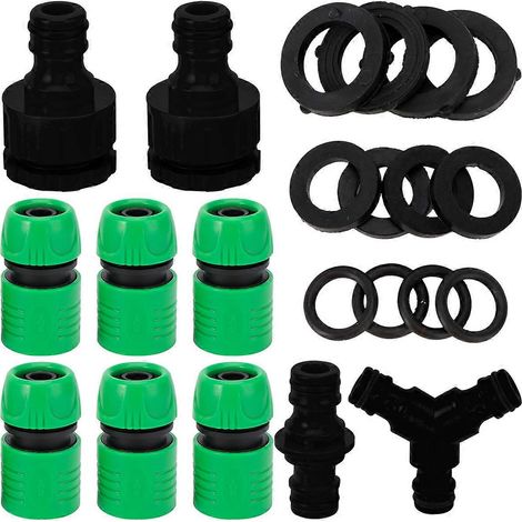 Raccord rapide pour tuyau d'arrosage, lot de 3 (1/5)