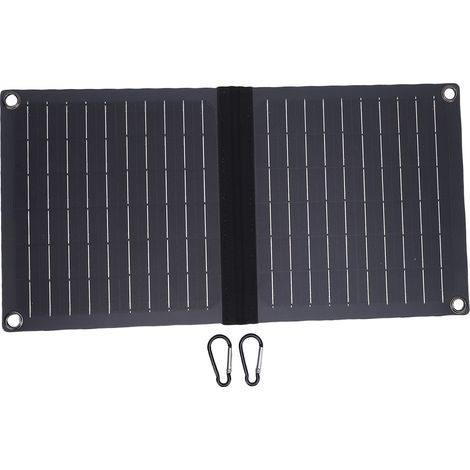 Ortviai Panneau Solaire Pliable 16 W 5 V en Silicium Monocristallin, Étanche et Portable pour Camping, Randonnée, Pêche (1/5)