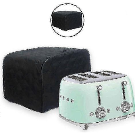 Couvercle de grille-pain 4 tranches avec protection anti-poussière et anti-traces de doigts, 33 x 27 x 21,5 cm, noir 2025