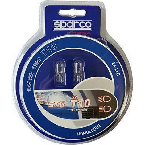 2 AMPOULES SPARCO T10 12V W5W