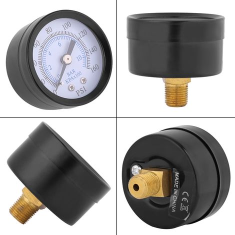 Manometer TS-40-10bar 0-160psi 0-10bar 1/8" NTP (1/5)