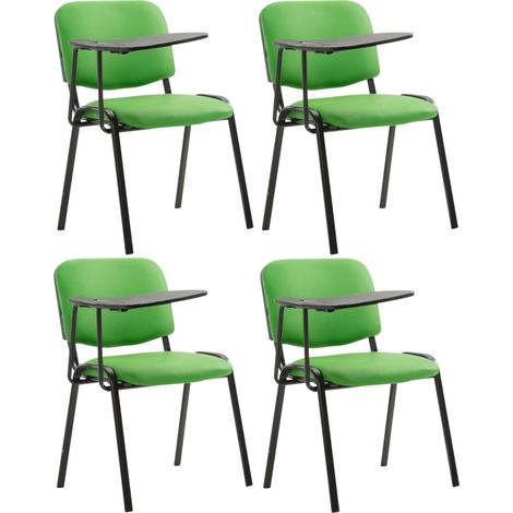4er Set Stühle Ken mit Klapptisch Kunstleder grün (1/3)