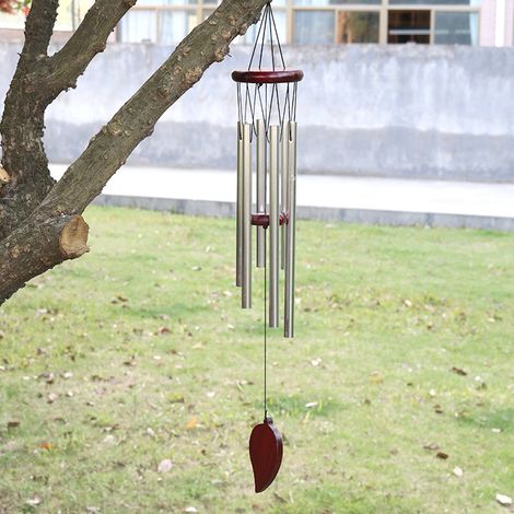 Carillon éolien au son apaisant et relaxant, 6 tubes en aluminium, idéal pour la maison, le jardin, la cour, le balcon et la décoration intérieure - RAPANDA (1/3)