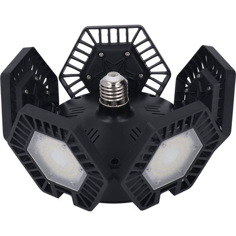 Éclairage atelier LED plafond 5 panneaux repliables 120W 85-277V pour garage entrepôt (1/5)