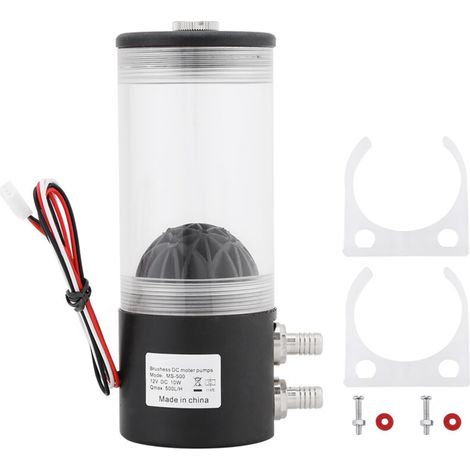 Détails sur 500L/H 10W DC 12V CPU CO2 refroidisseur d'eau de refroidissement pompe réservoir échangeur de chaleur muet (1/5)