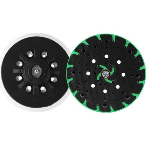 Disque Abrasif 150mm, Plateau de Ponçage Disque Ponceuse 150mm Ponçage de Tampons D'Interface pour Ponceuses Excentriques, Ponceuses Bosch, Boucle Festool, Vert