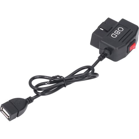 Câble Adaptateur D'alimentation OBD, Protection Basse Tension, Chargement de Téléphone avec Caméra de Tableau de Bord de 48 Cm, Surveillance 24 Heures, Universel avec les Modèles. (1/5)