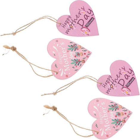 Lot de 24 pendentifs « Maman » en bois à suspendre, parfaits pour la fête des mères ou un anniversaire. (1/5)