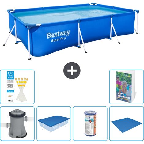 Bestway Steel Pro Rechteckig - 300x201x66 cm - 7-teilig S341