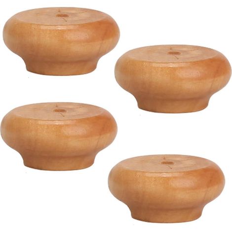 Massivholz-Möbelbeine, Ersatzbeine aus Massivholz, Kugelfüße aus Holz, runde Schrankbeine, erhöhte Beine für Küche, Sofa, TV-Schränke, Kommoden, Chai – 20 mm (0,79 Zoll) – lackiert