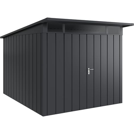 Hörmann Metall-Gerätehaus "Juno" mit Pultdach, JPD11 - Modern, 262 x 310 cm (B x T), anthrazit, 2-flüglige Tür (1/5)