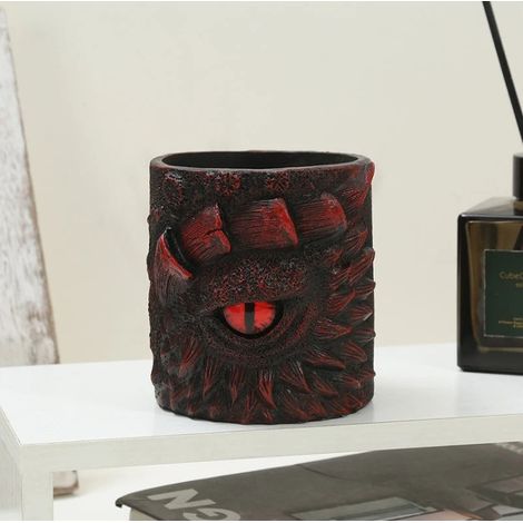 Kreativer Blumentopf aus Kunstharz mit Drachenauge & Tischdekoration Blumentopf C -