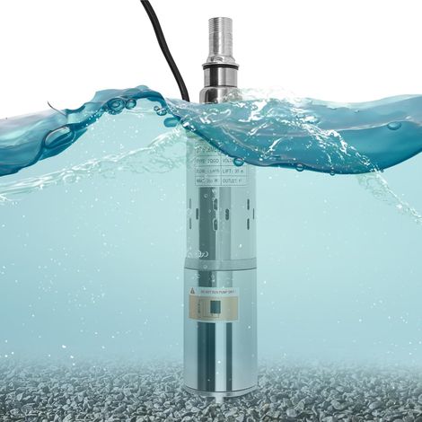 Tiefbrunnenpumpe Edelstahl 24V 200W 1.5m³/h Tiefbrunnentauchpumpe max. Förderhöhe 30m Brunnenpumpe, Tiefbrunnen-Tauchpumpe, Wasser Tauchpumpe für Bewässern Wasser-Versorgen (1/5)
