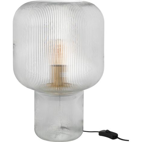 Lampe à Poser en Verre "Allyson" 42cm Transparent (1/3)