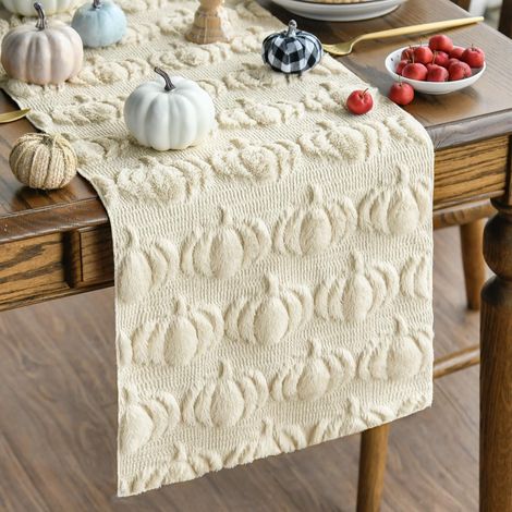 Chemin table fourrure blanc 33x183cm (1/5)